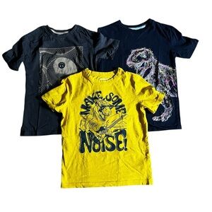 Boys Graphic T-Shirt Bundle Size 7-8 George & Joe Fresh Cotton Dinosaur Music